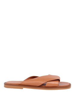 Jones Bootmaker Hazelle Leather Flat Mule Sandals, Tan