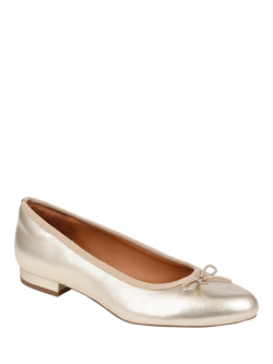 Jones Bootmaker Soleil Leather Ballet Flats - view 2, Gold