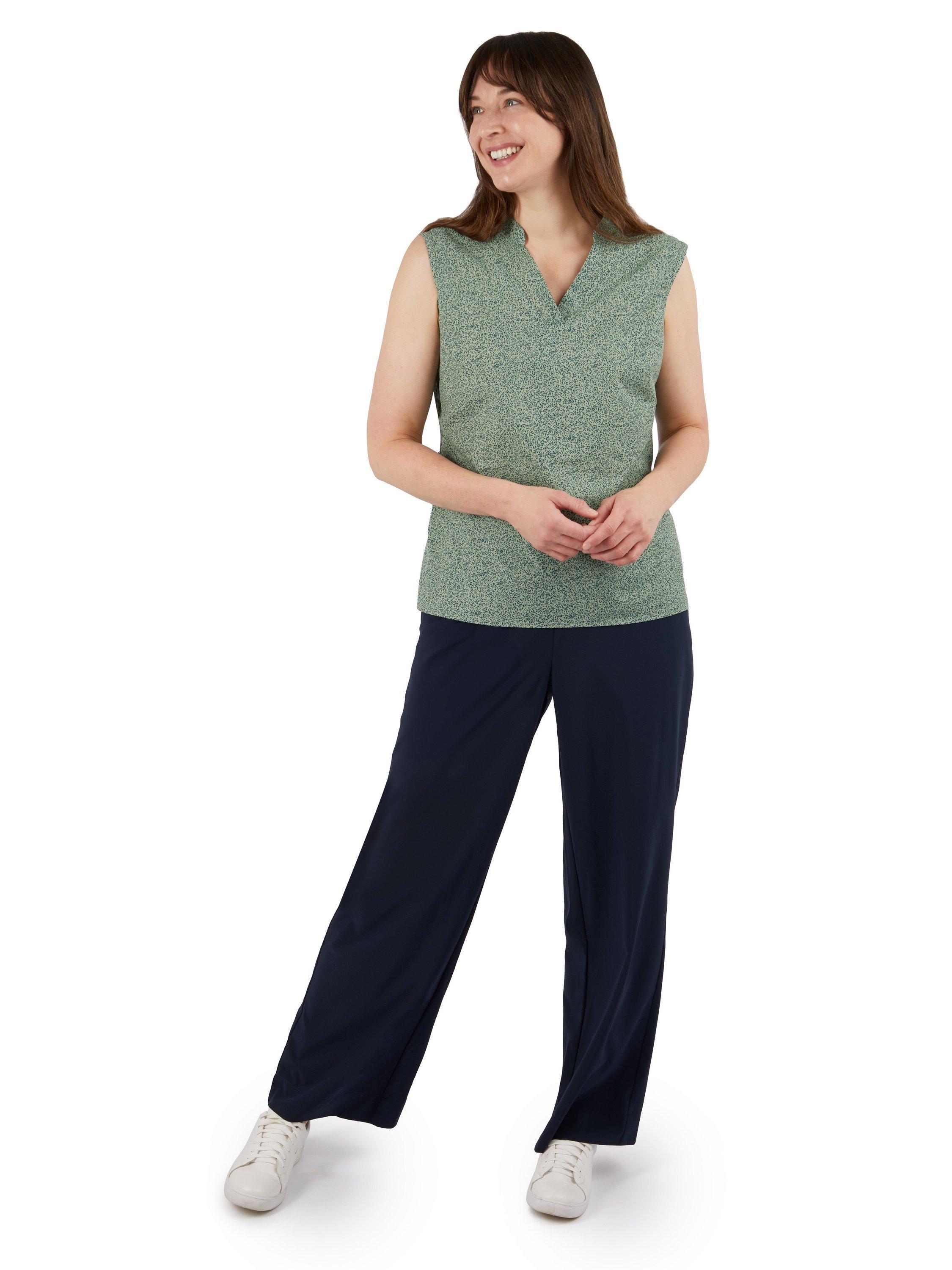 Product image 4 of 6, which shows Rohan Women's Marina Sleeveless Top, Pacific Green Print, 10