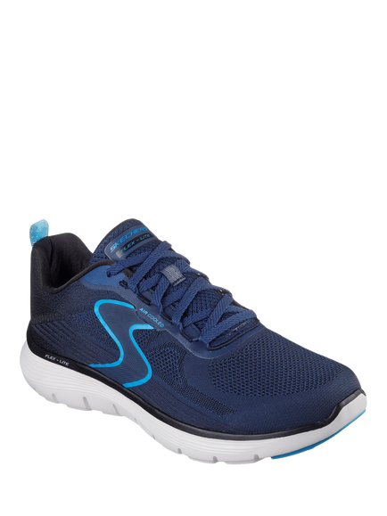 Skechers Flex Advantage 5.0 Spreelo Lace Up Trainers, Navy/Multi - view 2, Navy/Multi