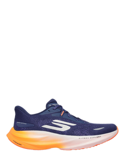 Skechers GO RUN Ride 12 Lace Up Trainers, Navy/Orange, Navy/Orange