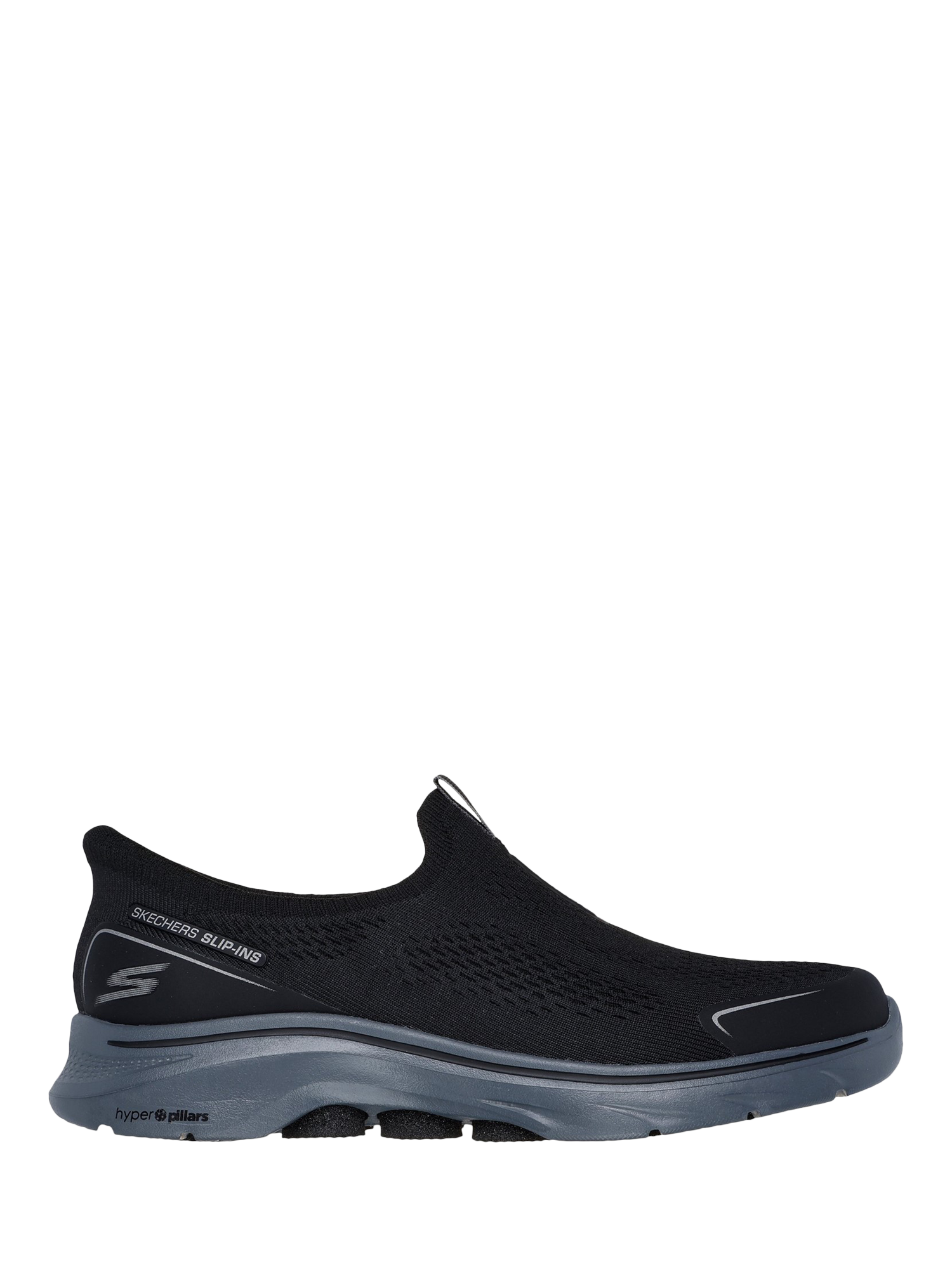 Product image 1 of 4, which shows Skechers Hands Free Slip-Ins GO WALK 7 Easy On Evolution Trainers, Black, 6