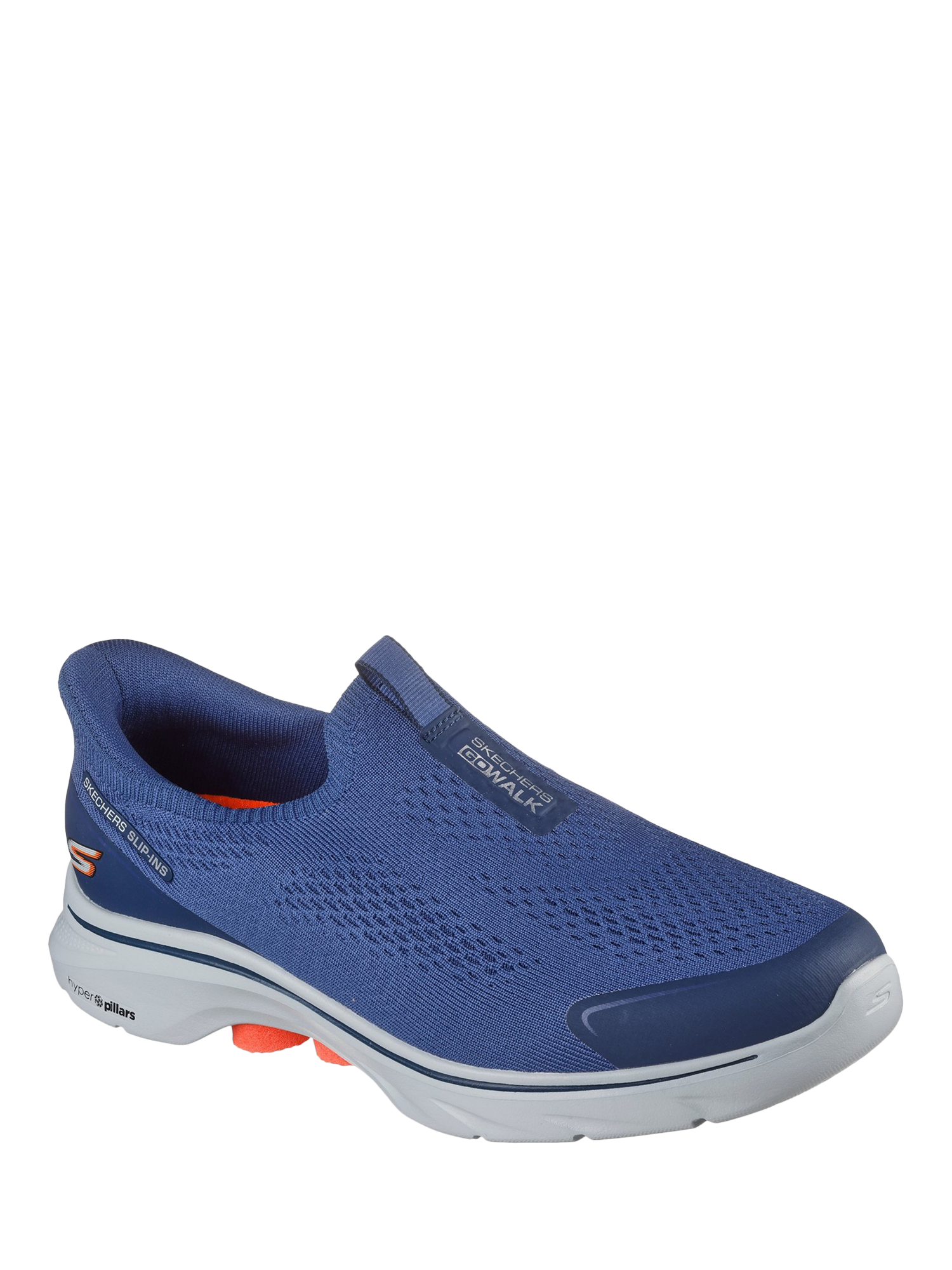 Product image 2 of 4, which shows Skechers Hands Free Slip-Ins GO WALK 7 Easy On Evolution Trainers, Navy, 6