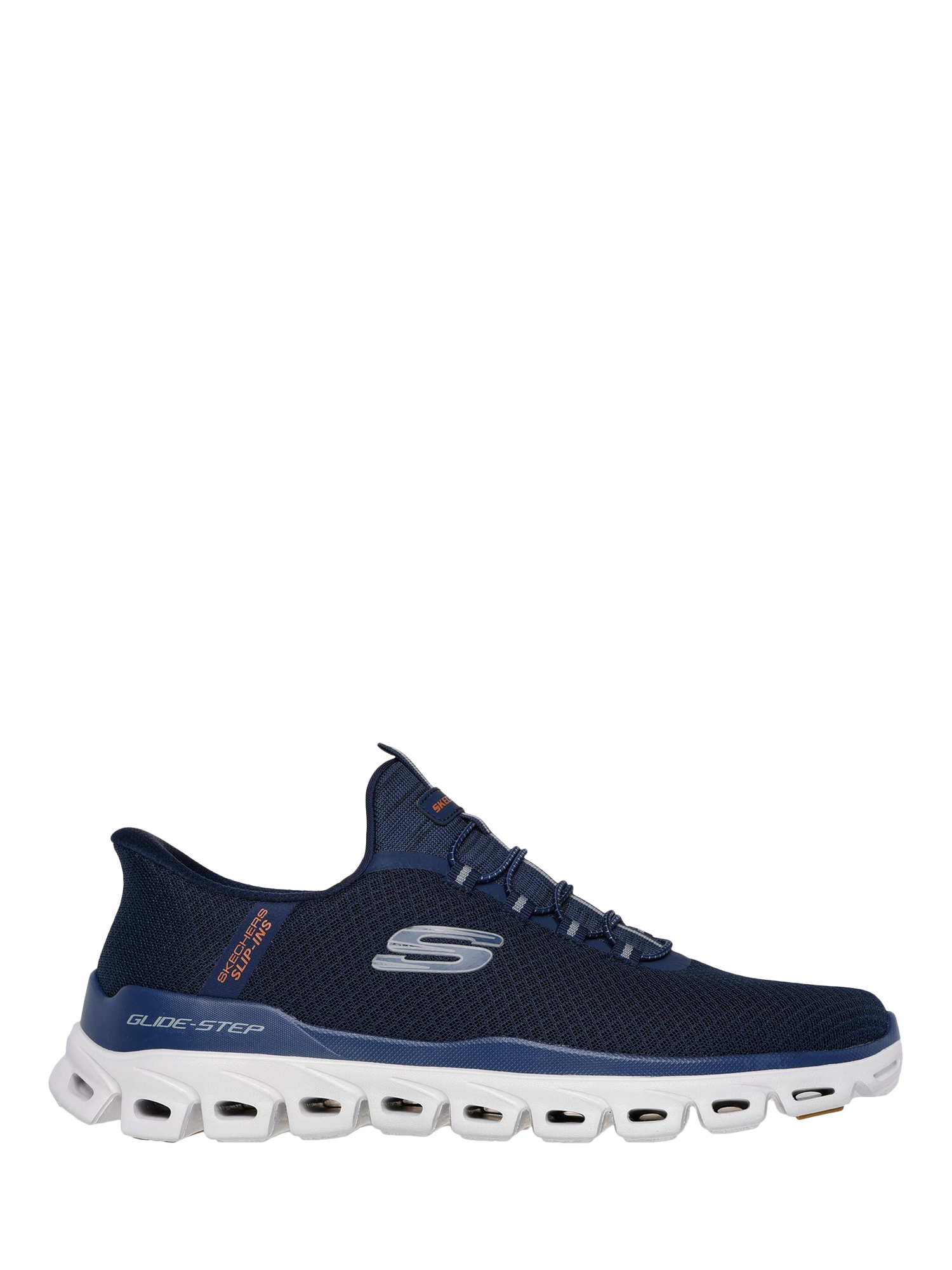 Product image 1 of 4, which shows Skechers Hands Free Slip-Ins Glide-Step Noxus Trainers, Navy, 6
