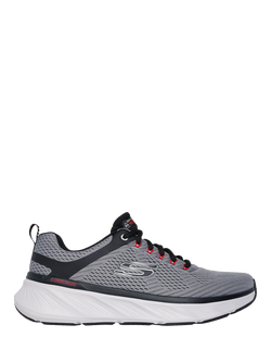 Skechers Relaxed Fit Edgeride Contention Lace Up Trainers, Charcoal