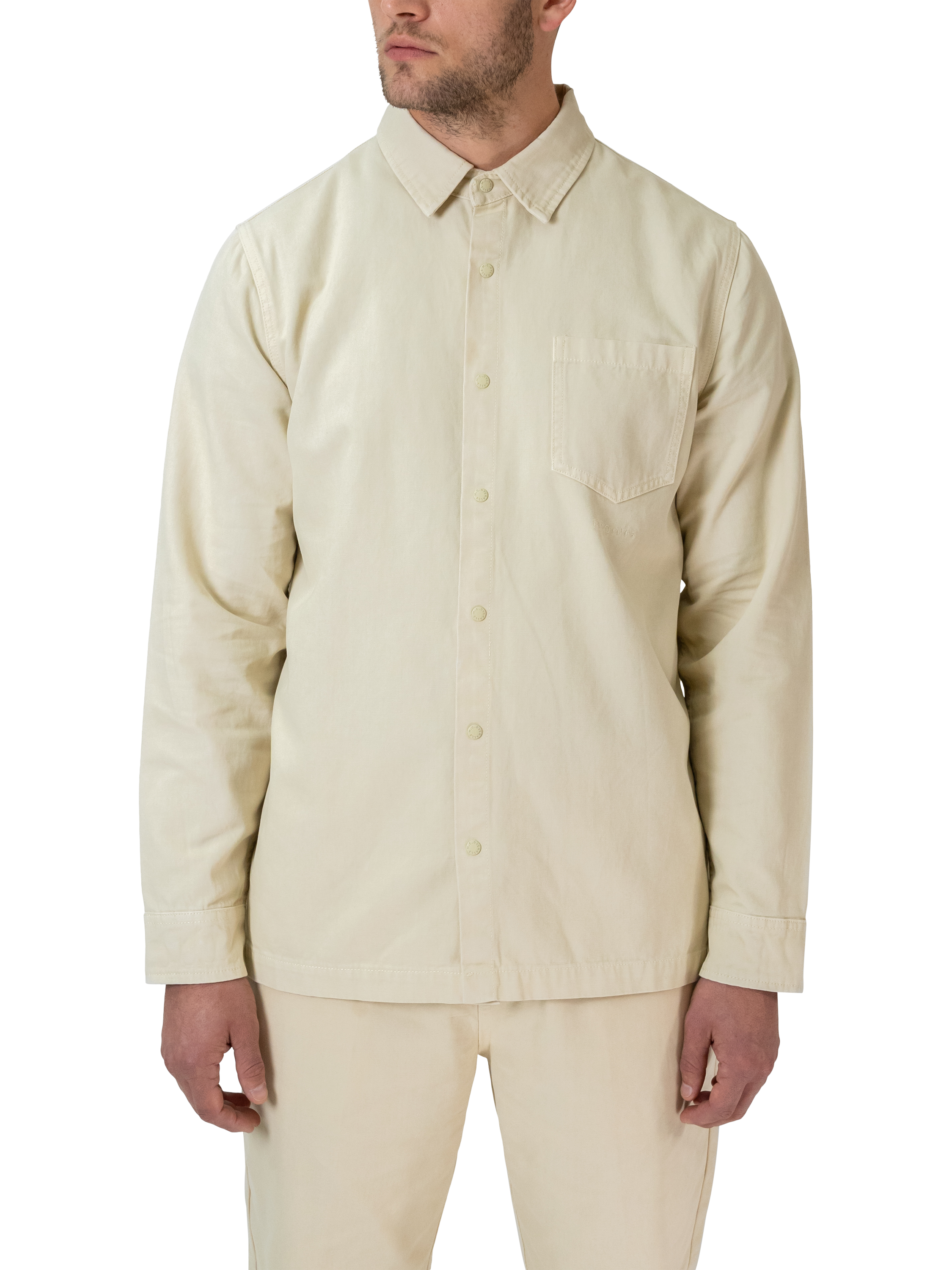 Product image 1 of 6, which shows M.C.Overalls Cotton Canvas Shirt, Palo Santo, XS