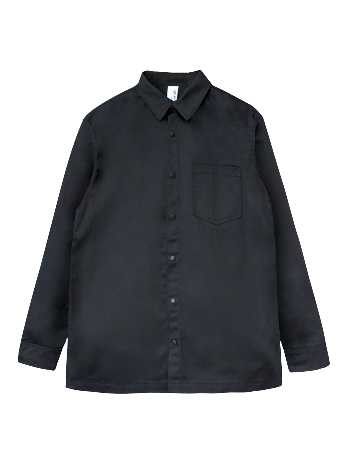 Product image 3 of 6, which shows M.C.Overalls Polycotton Relaxed Snap Button Shirt, Black, XS