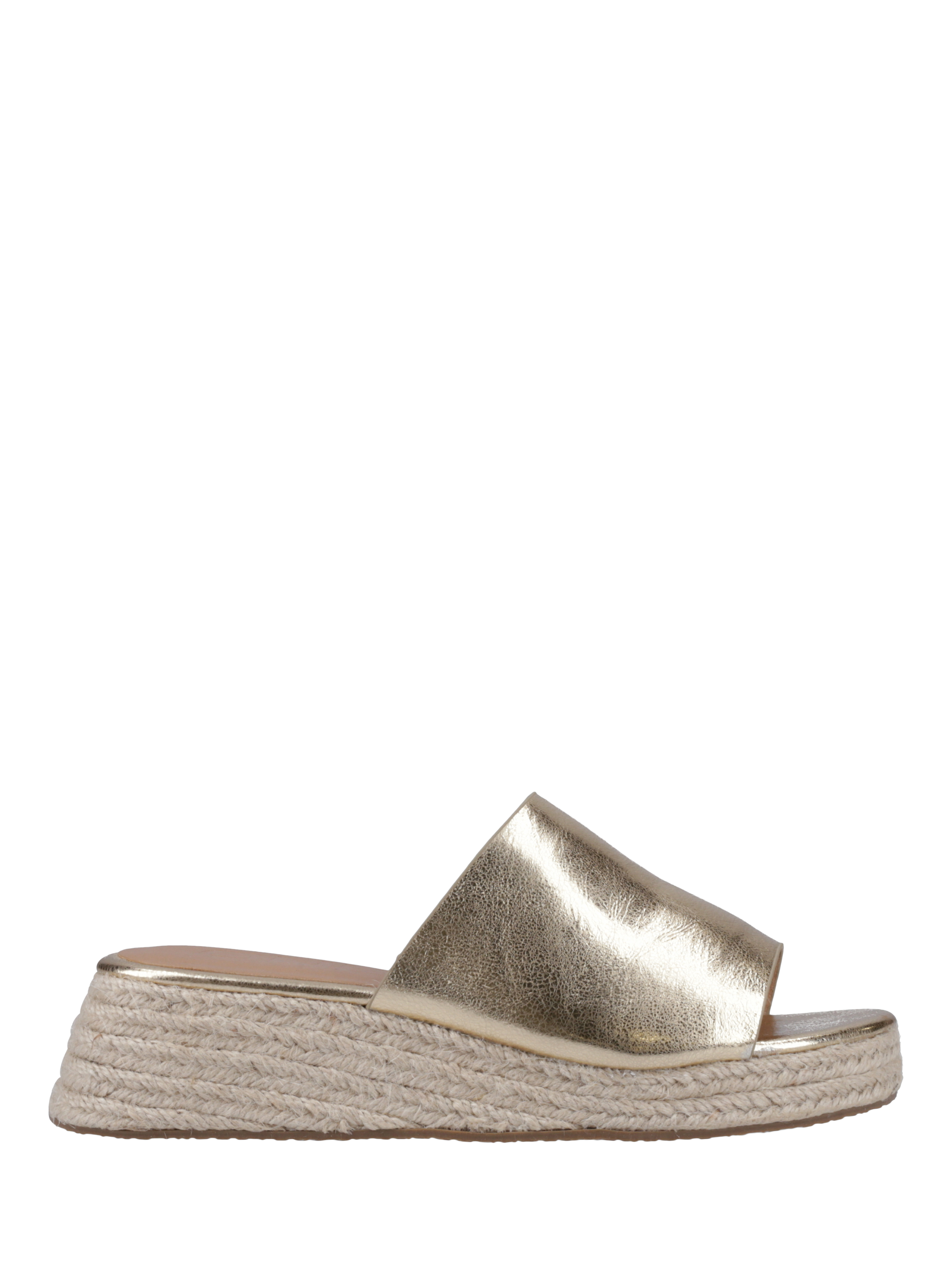 ONLY Minerva-3 Wedge Heel Mule Sandals, Gold