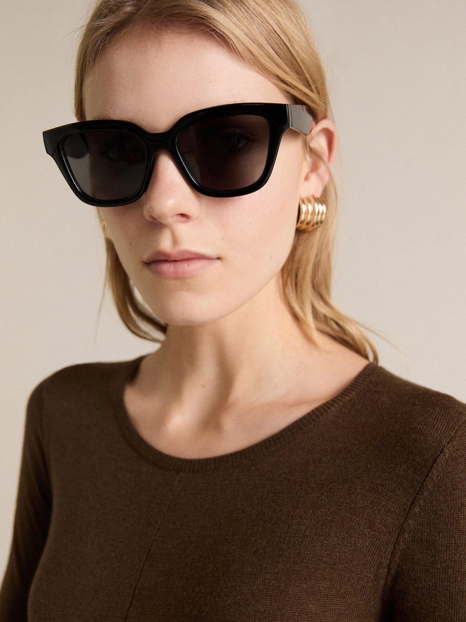 Product image 6 of 7, which shows Mango Demure Asymmetric Knit Dress, Dark Brown, 10
