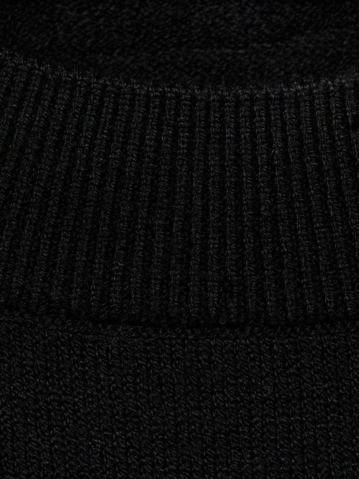 Product image 5 of 7, which shows Mango Garance Stripe Shirt Hem Jumper, Black/White, L