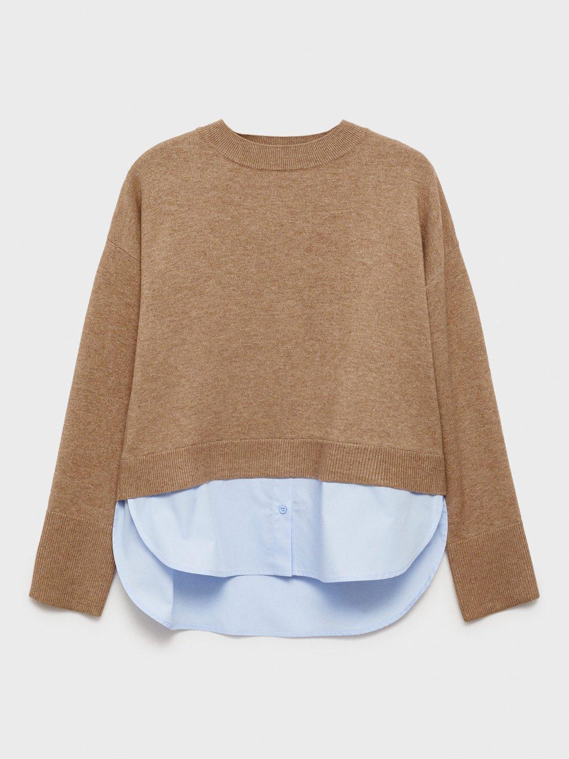 Product image 3 of 7, which shows Mango Garance Knit Jumper, Medium Brown, L