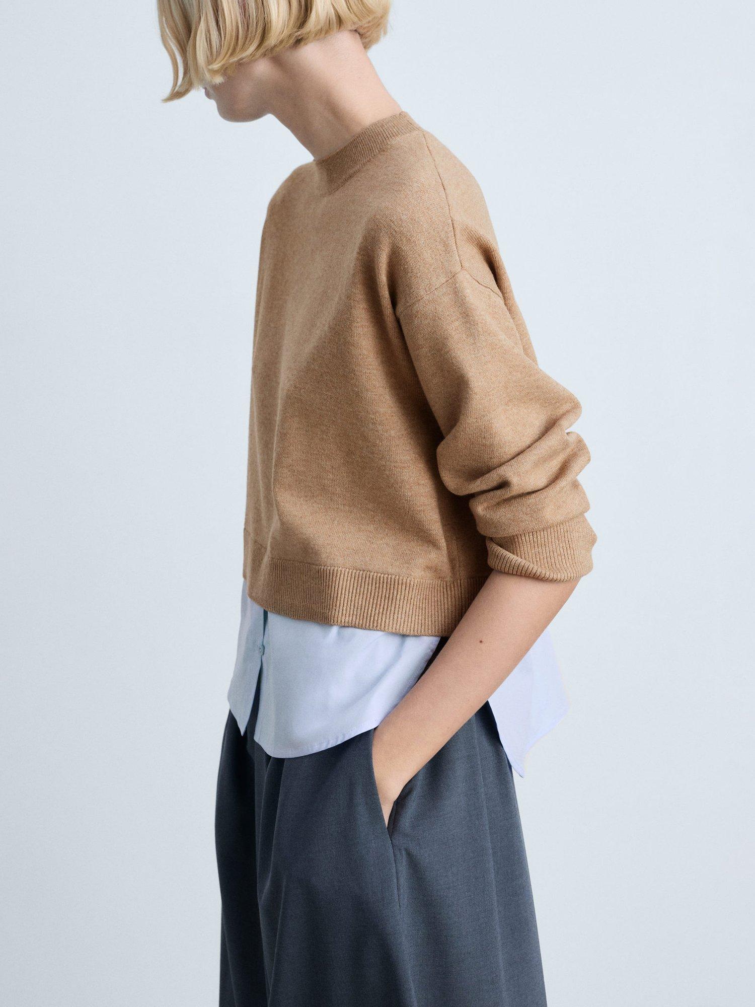 Product image 6 of 7, which shows Mango Garance Knit Jumper, Medium Brown, L