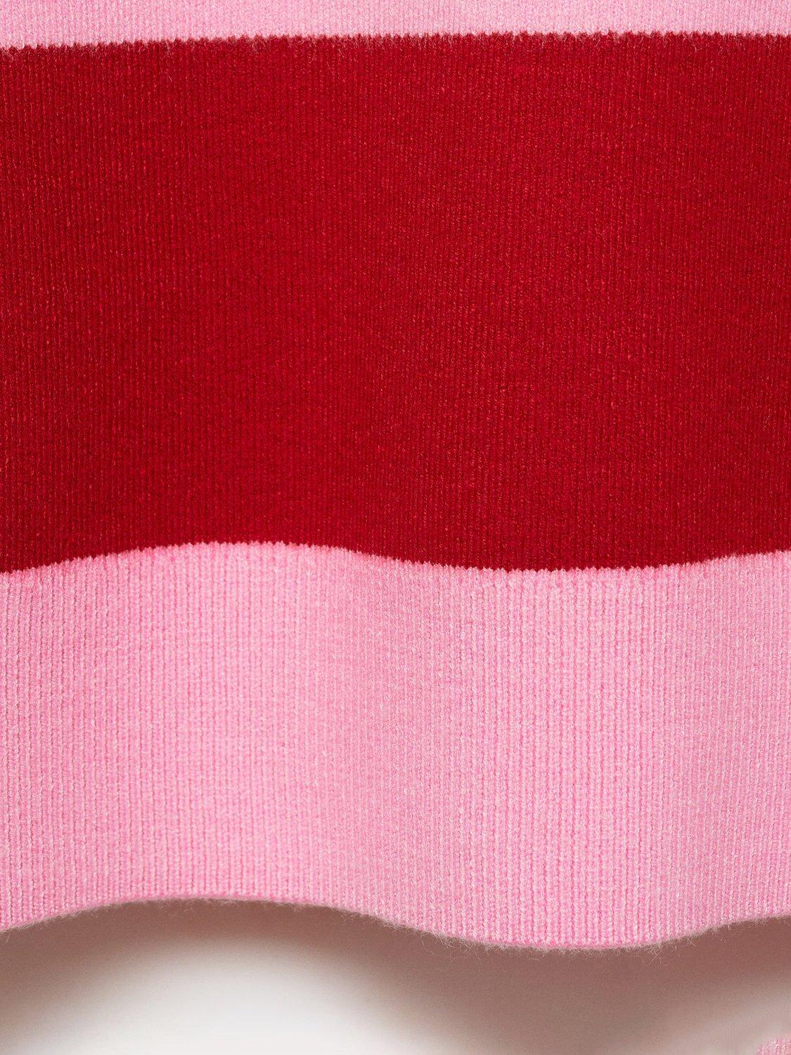 Product image 5 of 8, which shows Mango Lotuini Stripe Jumper, Red, 5XL