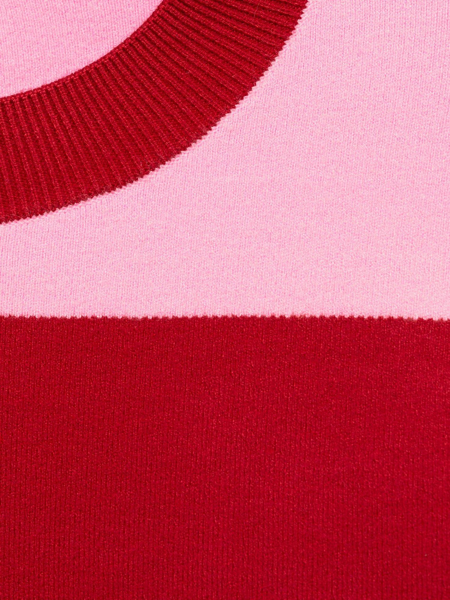 Product image 8 of 8, which shows Mango Lotuini Stripe Jumper, Red, 5XL