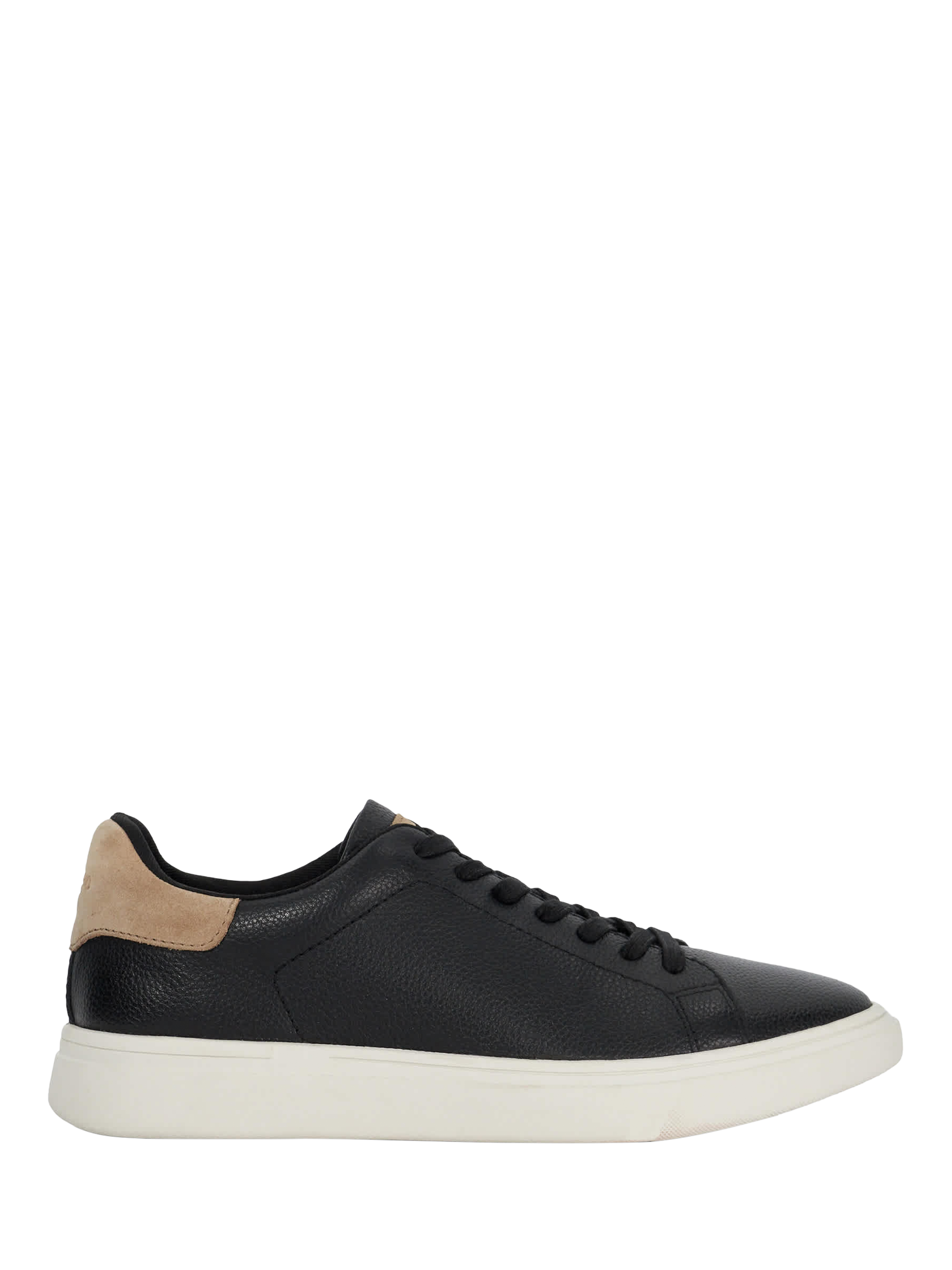 Product image 1 of 6, which shows Dune London Toyon Leather Trainers, Black, 6