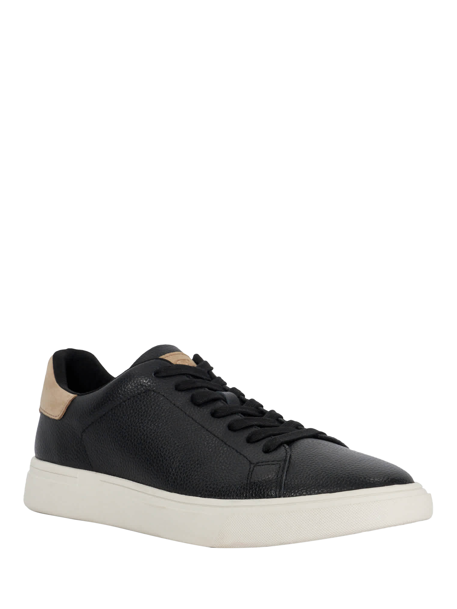 Product image 3 of 6, which shows Dune London Toyon Leather Trainers, Black, 6