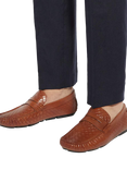 Dune Bradlay Woven Leather Loafers, Tan