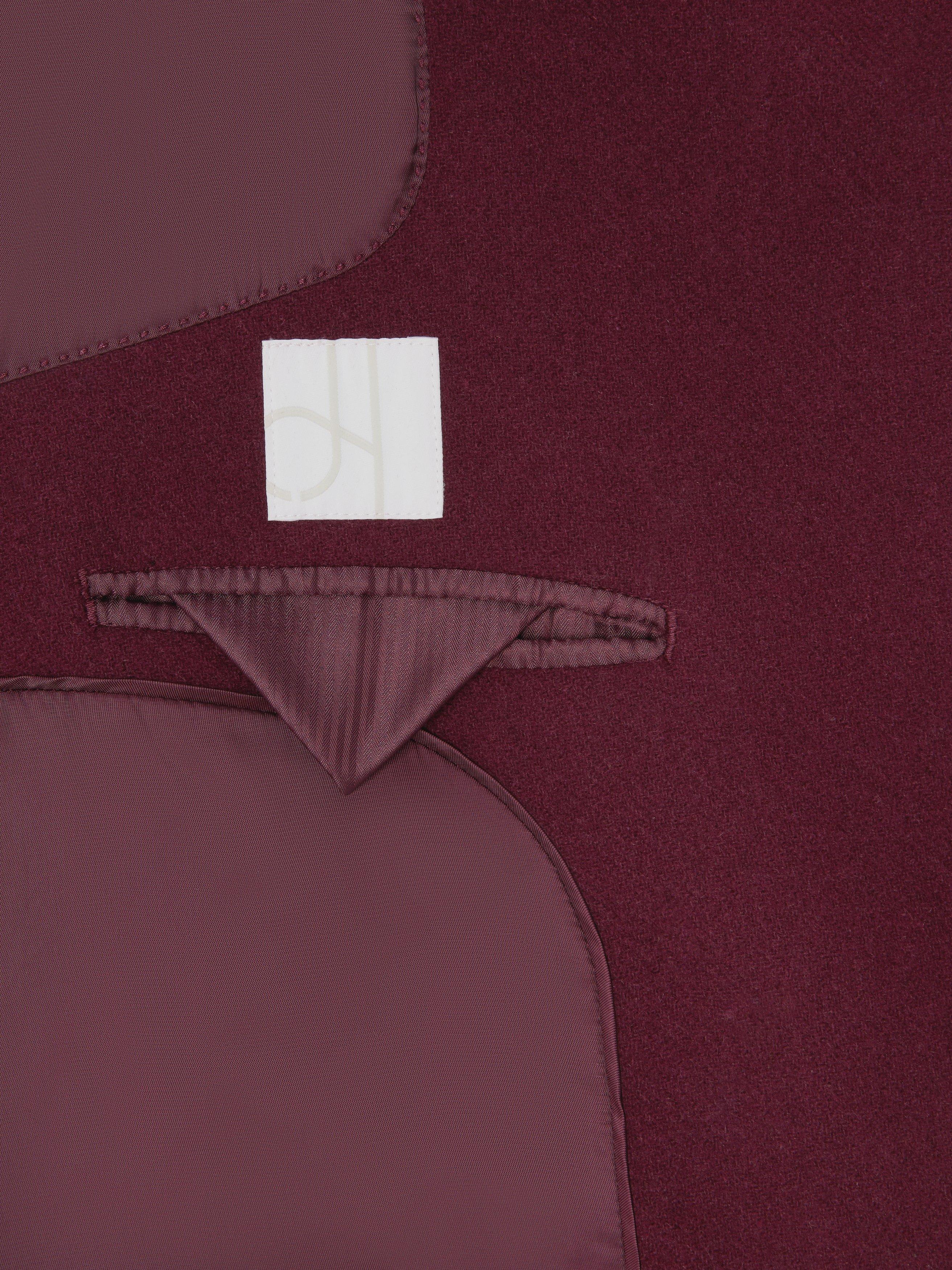 Product image 7 of 7, which shows John Lewis Double Breasted Wool Blend Coat, Burgundy, 8