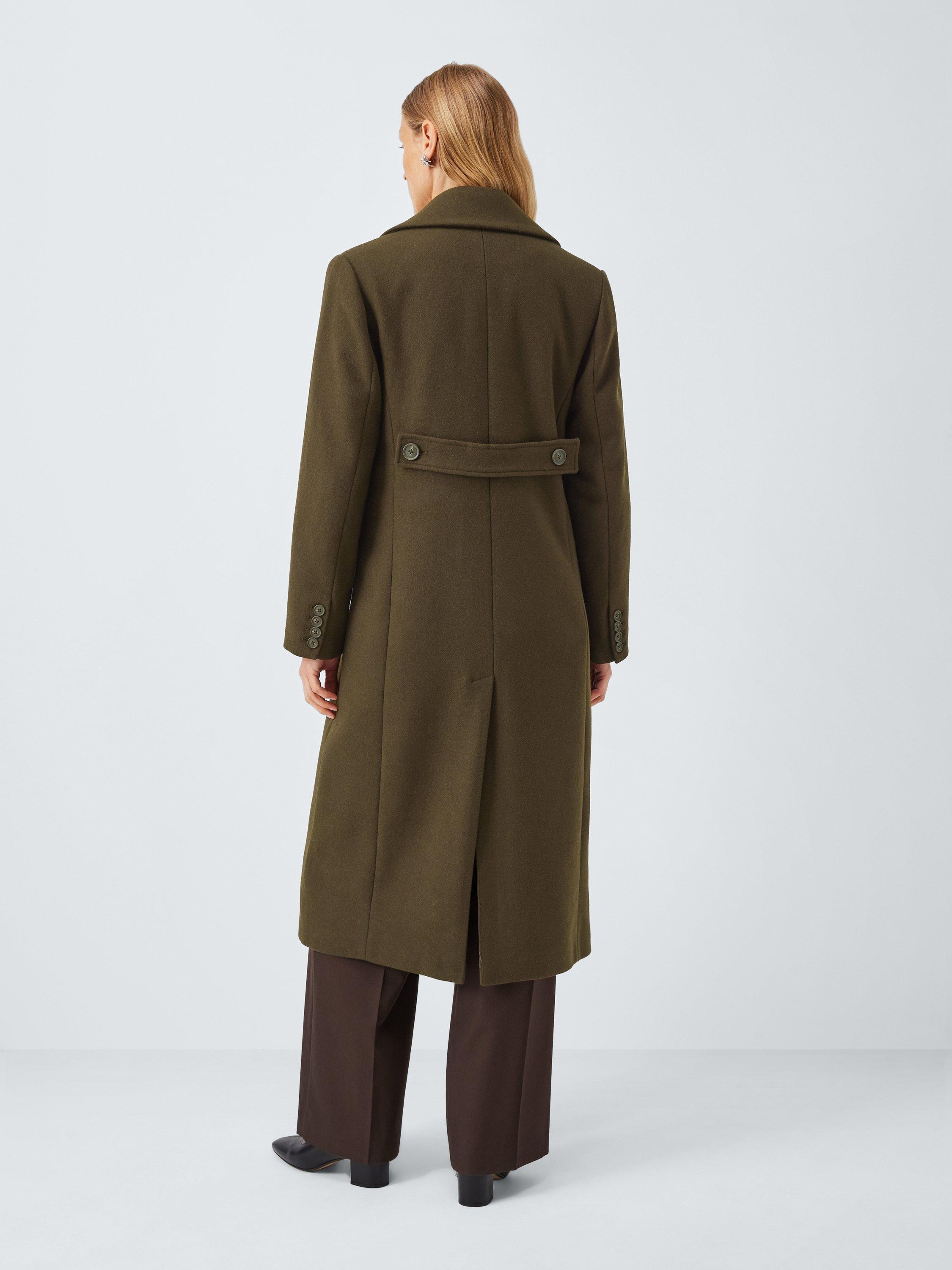 Product image 3 of 7, which shows John Lewis Double Breasted Wool Blend Coat, Khaki, 8