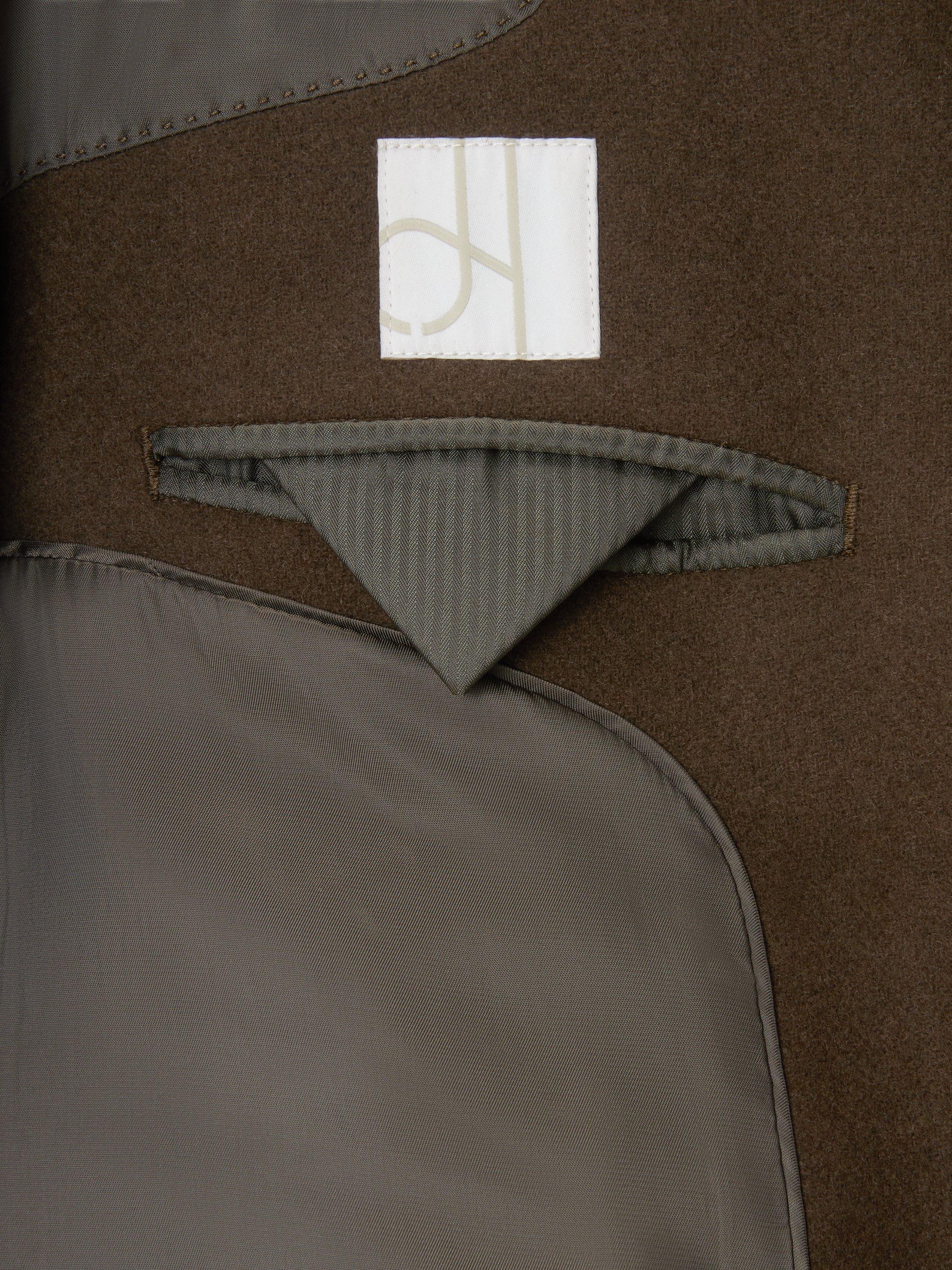 Product image 7 of 7, which shows John Lewis Double Breasted Wool Blend Coat, Khaki, 8
