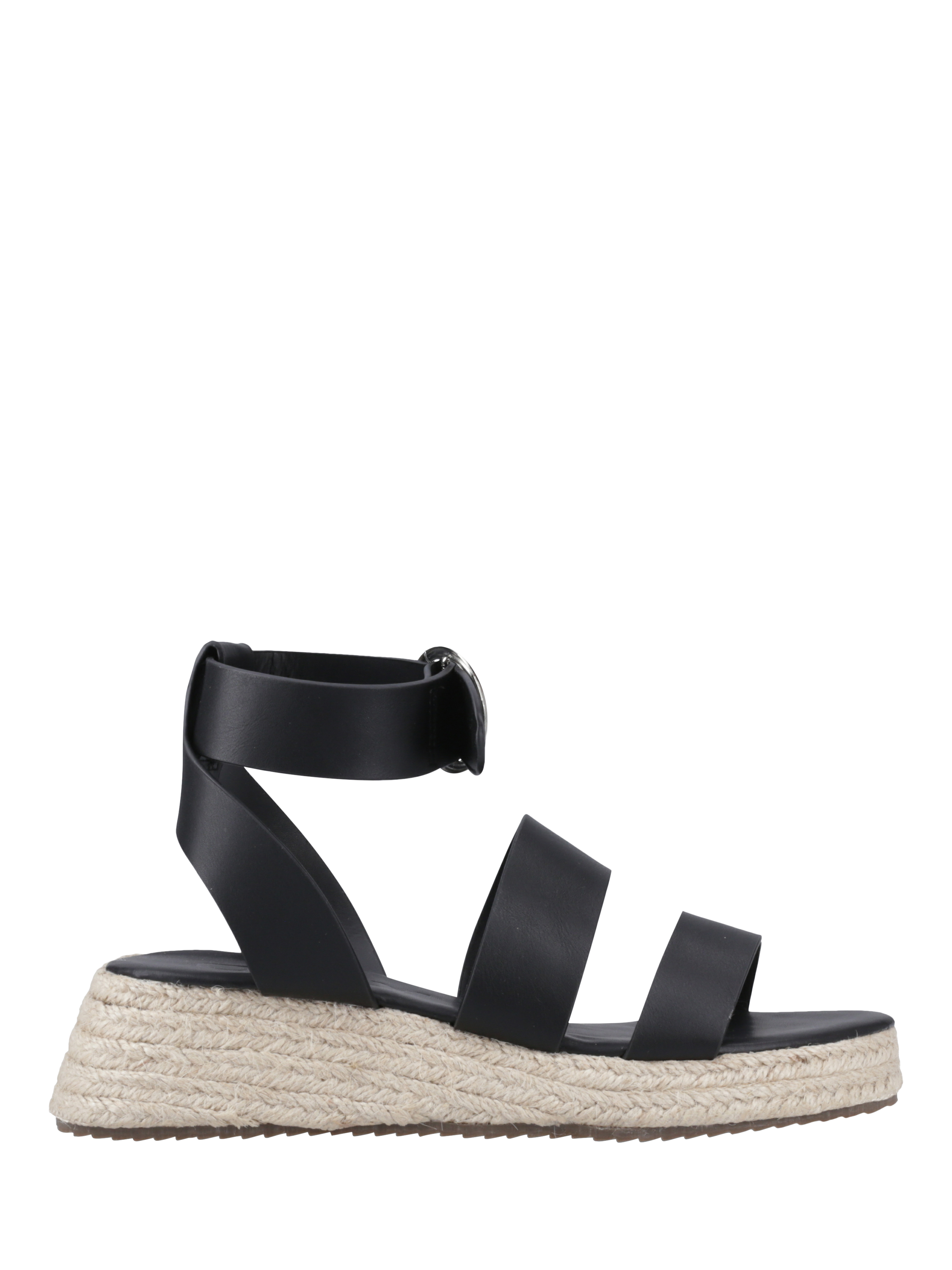 ONLY Minerva Wedge Heel Espadrille Sandals, Black