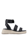 ONLY Minerva Wedge Heel Espadrille Sandals, Black