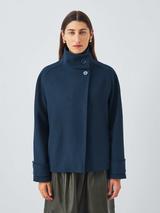 John Lewis Short Funnel Neck Wool Blend Jacket