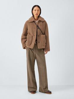 John Lewis Short Teddy Coat, Oatmeal