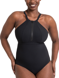 Curvy Kate Zip Tide Swimsuit, Black, Black