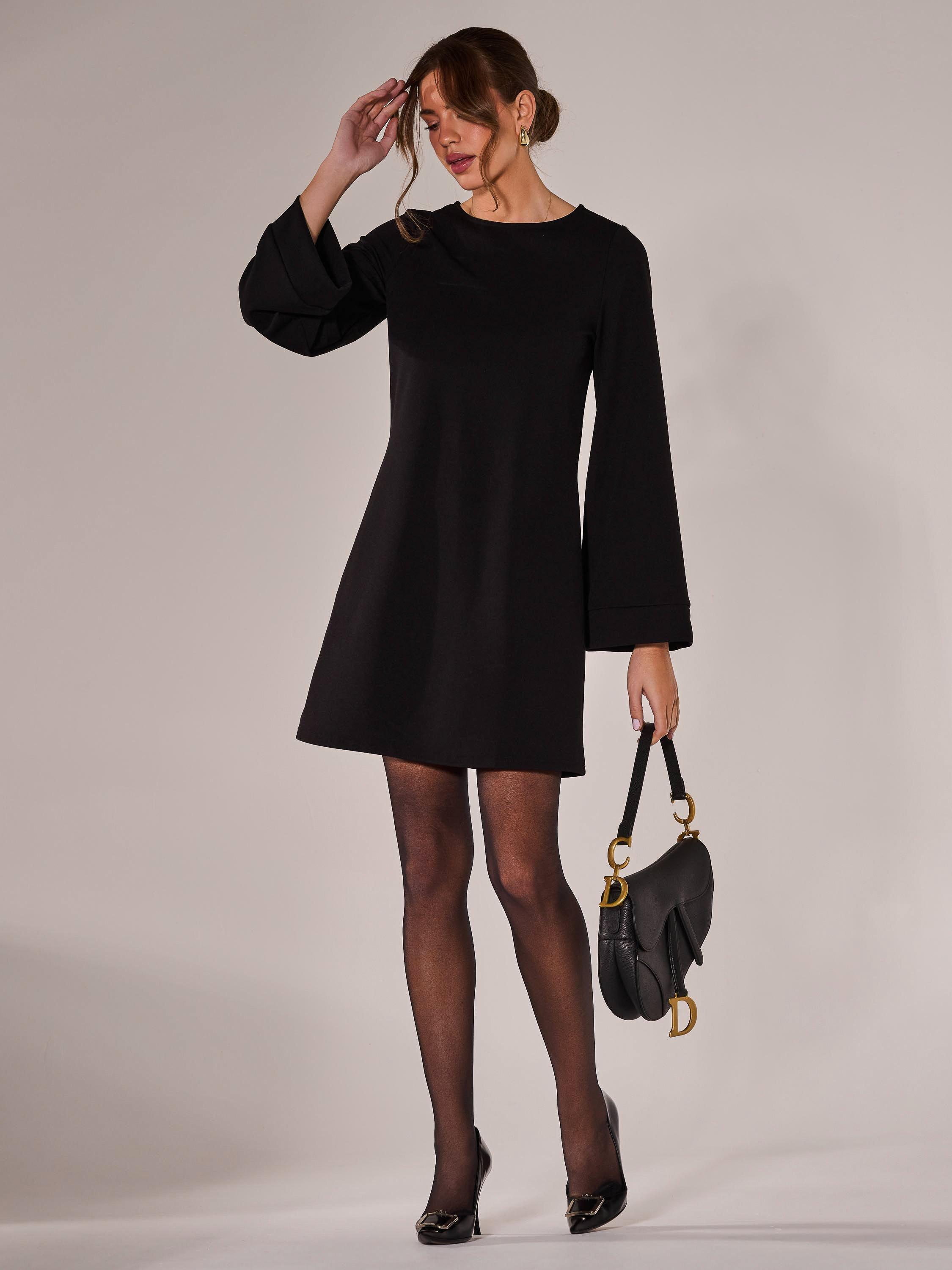 Product image 1 of 7, which shows Jolie Moi Tunic Mini Dress, Black, 8