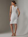 Jolie Moi Wrap Asymmetric Hem Dress, White