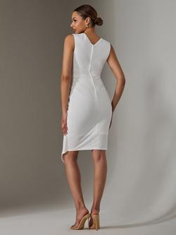 Jolie Moi Wrap Asymmetric Hem Dress - view 2, White
