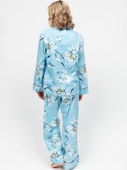 Cyberjammies Madelyn Floral Long Pyjama Set, Blue - view 2, Blue