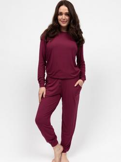 Cyberjammies Yasmin Jersey Pyjama Set, Ox Blood, Ox Blood