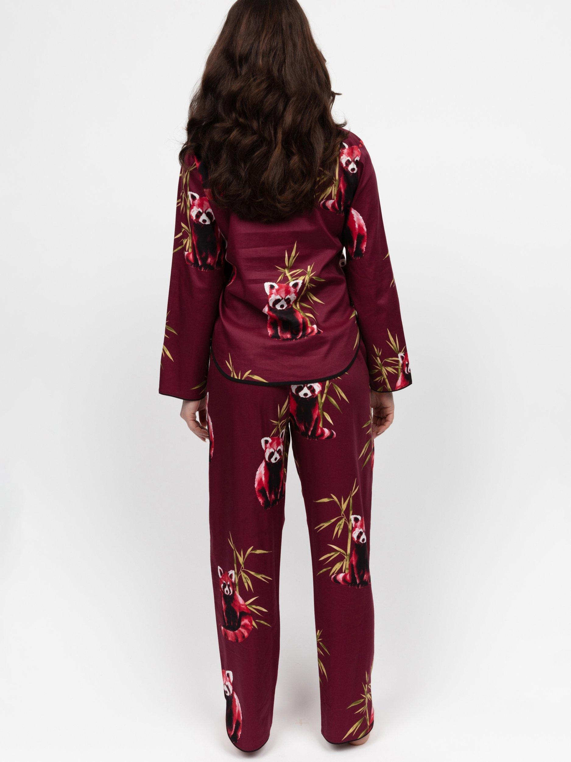 Product image 3 of 4, which shows Cyberjammies Red Panda Long Pyjama Set, Ox Blood, 10