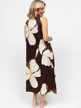 Cyberjammies Claudia Floral Maxi Nightdress, Chocolate