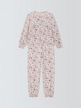 John Lewis Kids' Floral Mushroom Long Pyjama Set, Natural