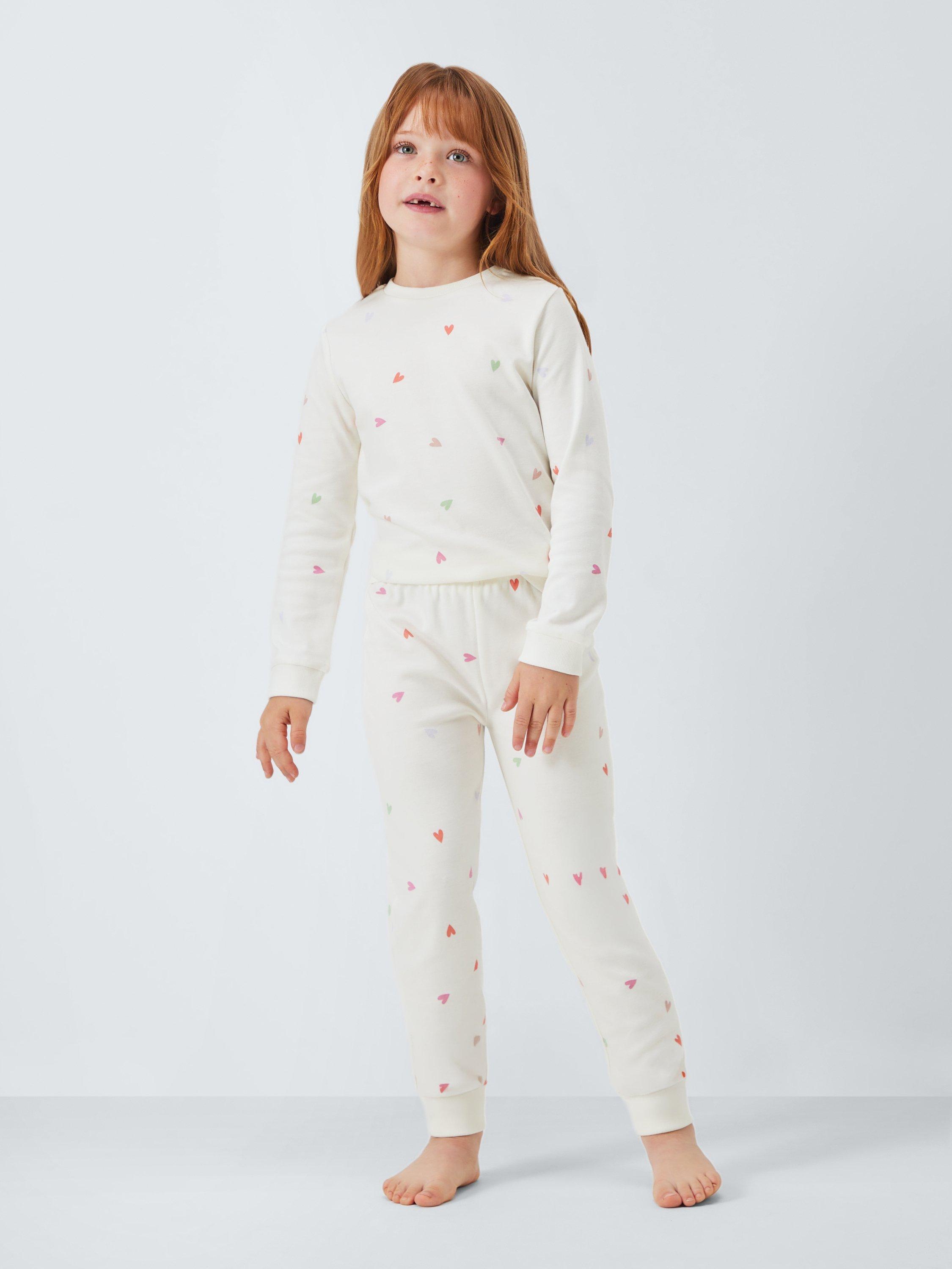 Product image 4 of 6, which shows John Lewis Kids' Hearts and Stripes Pyjamas, Pack of 3, Multi, 3 years