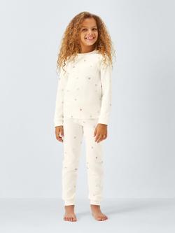 John Lewis Kids' Hearts and Stripes Pyjamas, Pack of 3, Multi - view 2, Multi