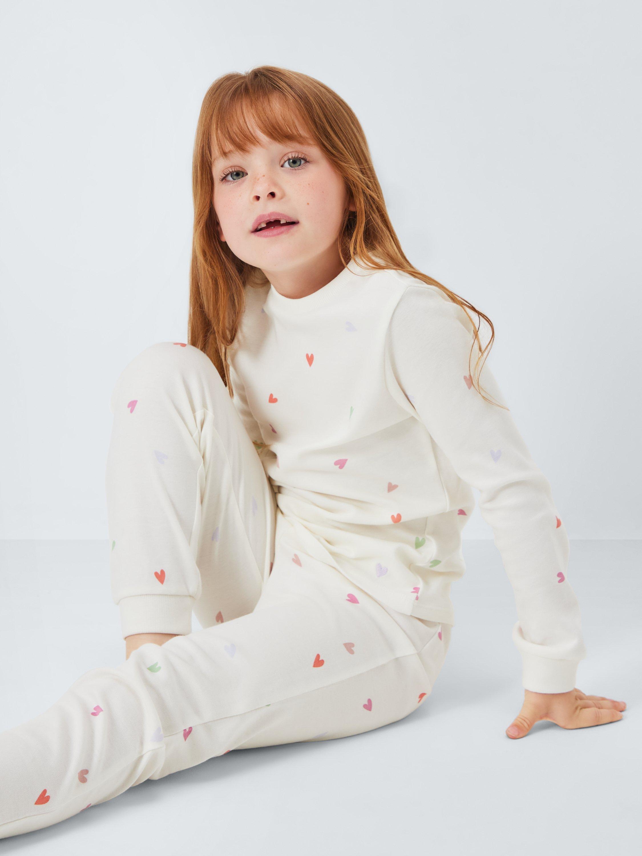 Product image 5 of 6, which shows John Lewis Kids' Hearts and Stripes Pyjamas, Pack of 3, Multi, 3 years