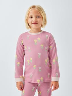John Lewis Kids' Tulip Pyjamas, Pink, Pink
