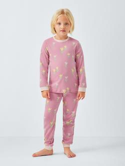 John Lewis Kids' Tulip Pyjamas, Pink - view 2, Pink
