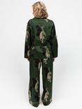 Cyberjammies Leopards Long Pyjama Set, Olive