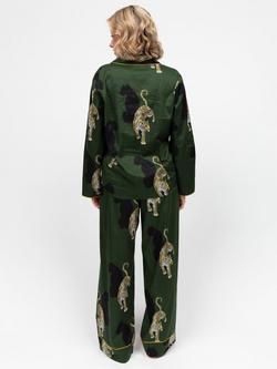 Cyberjammies Leopards Long Pyjama Set, Olive - view 2, Olive