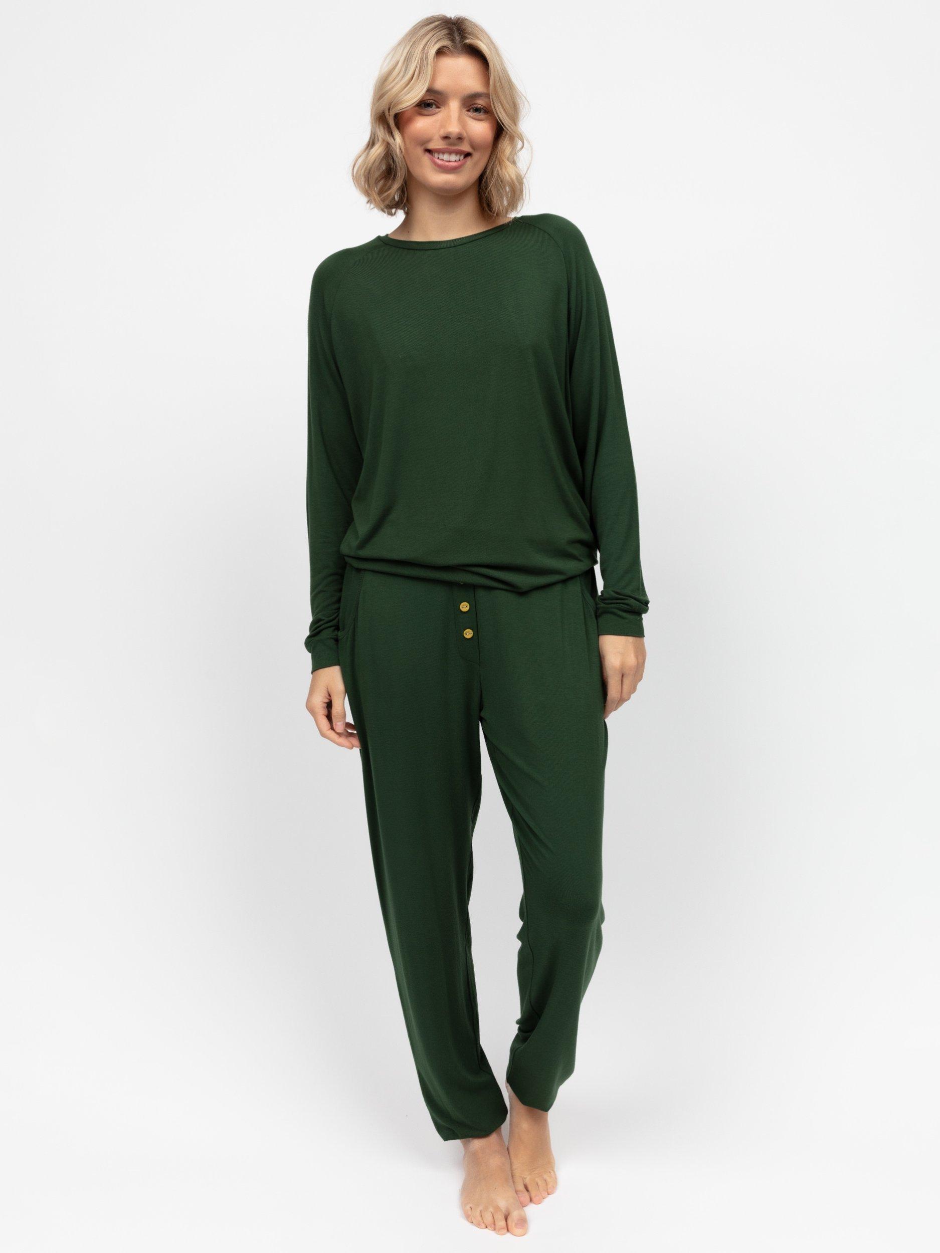 Product image 1 of 3, which shows Cyberjammies Slouch Long Pyjama Set, Olive, 14