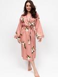 Cyberjammies Bonnie Crane Print Dressing Gown, Pink