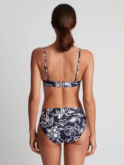 Ralph Lauren V-Neck Triangle Bikini Top, Navy/Multi - view 2, Navy/Multi
