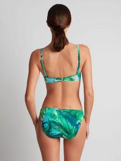 Ralph Lauren Cartigo Palms Twist Front Bikini Top, Green/Multi - view 2, Green/Multi