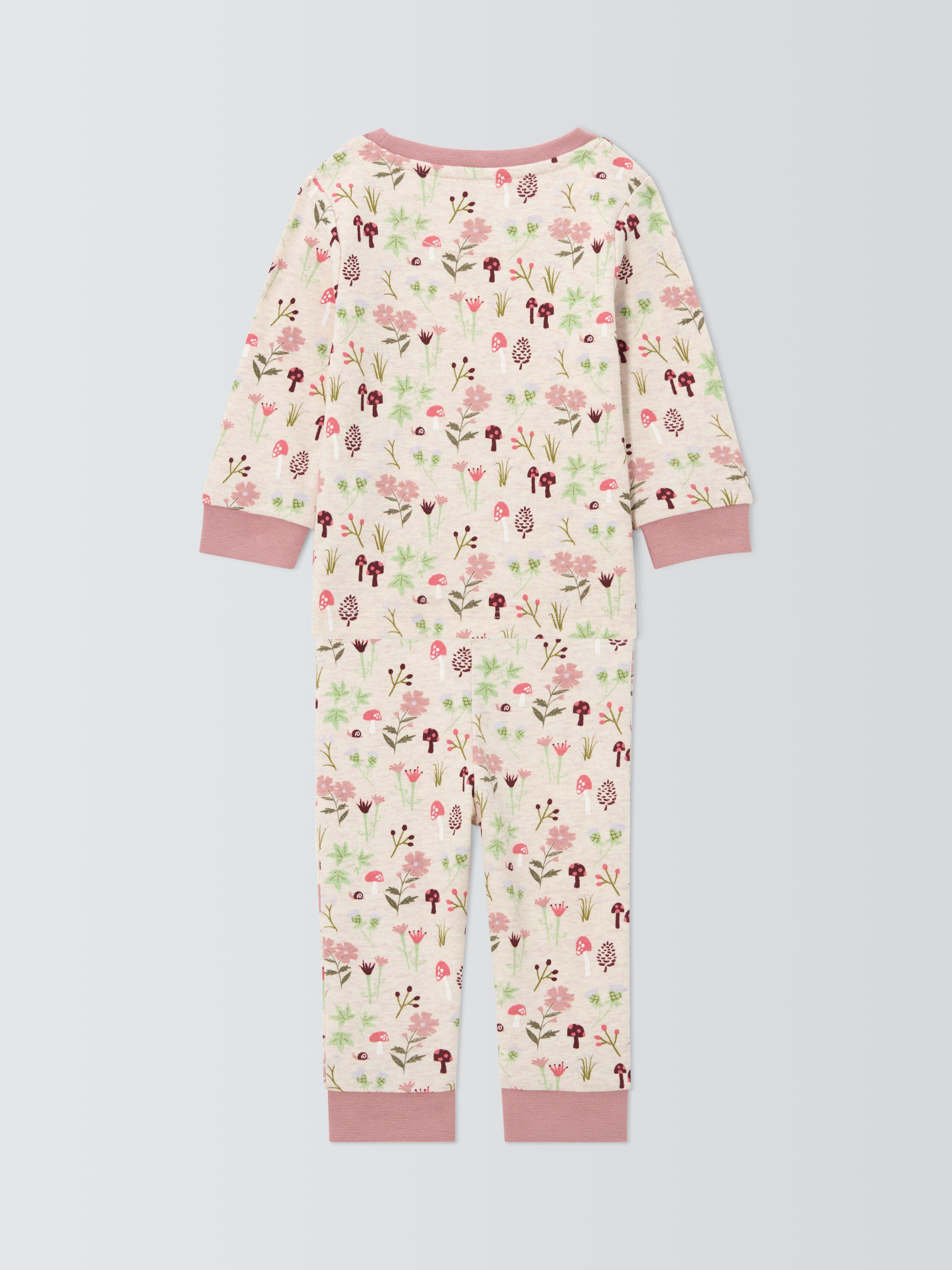 Product image 2 of 3, which shows John Lewis Baby Mushroom Pyjamas, Natural, 3-6 months