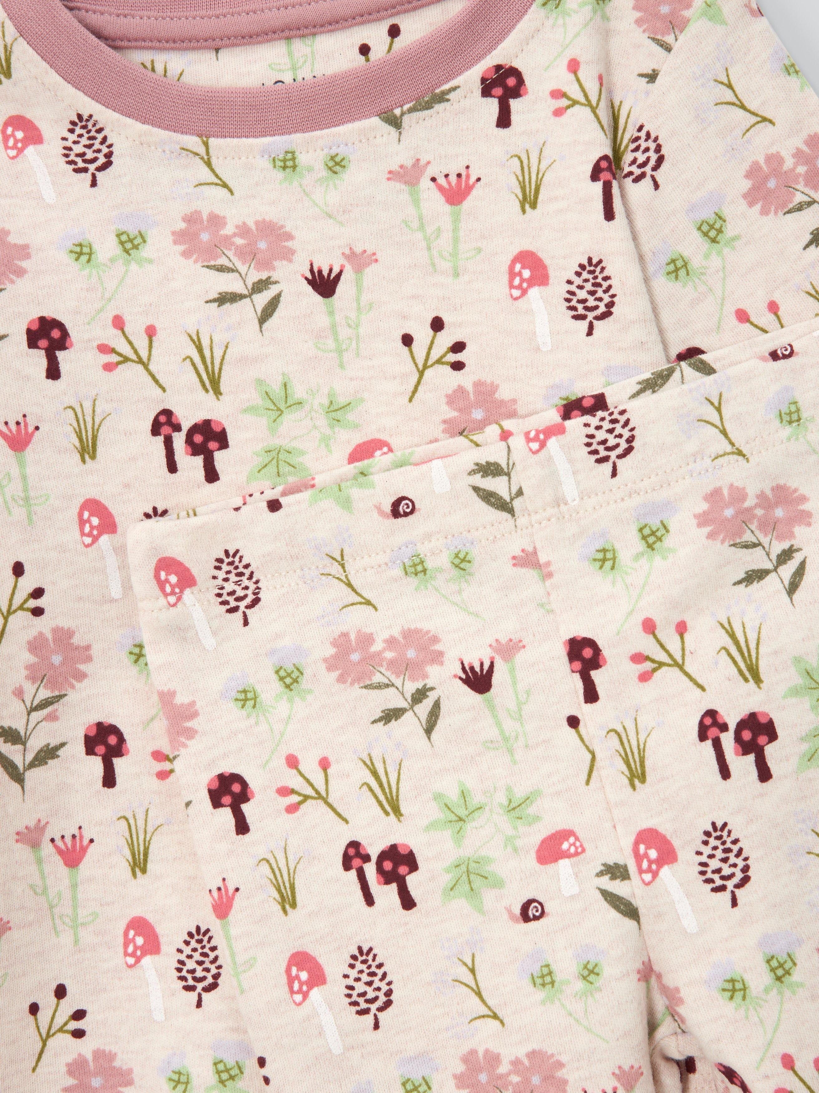 Product image 3 of 3, which shows John Lewis Baby Mushroom Pyjamas, Natural, 3-6 months
